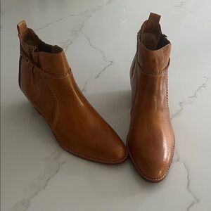Vintage Father & Son Handmade Tan Leather Chelsea Western Booties Men